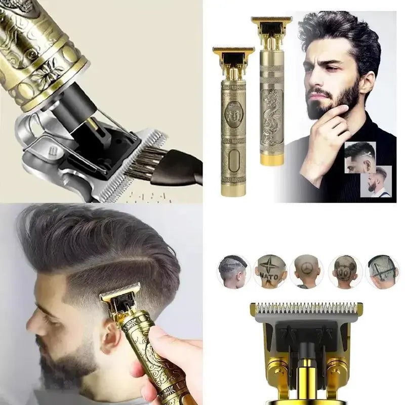 Super Máquina de corte de cabelo masculina com design sofisticado, elétrico profissional