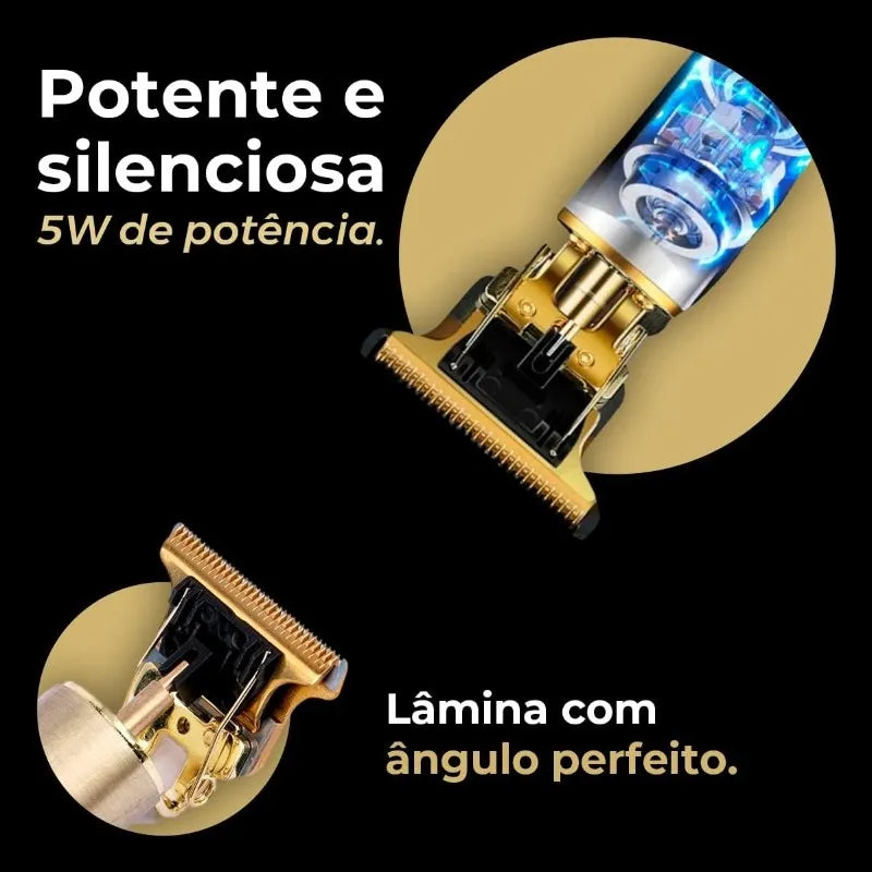 Super Máquina de corte de cabelo masculina com design sofisticado, elétrico profissional